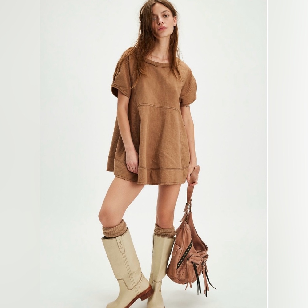 ▪️NWT Free People Sunset City Top in Toasted Coconut